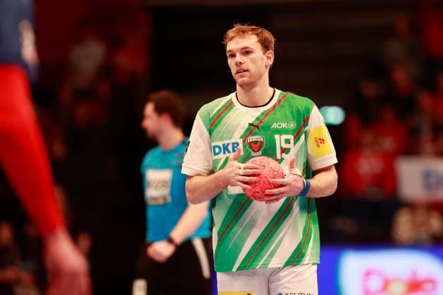 Handball Liqui Moly HBL - 1. Handball Bundesliga 2023 2024 - Handball Verein Hamburg (HSVH) vs. Fuechse Berlin Mathias Gidsel (Berlin) im Portrait . Sporthalle Hamburg Hamburg Foto: Frank Schoof