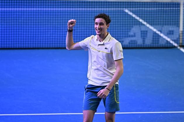 Open 13 Provence - Marseille Ugo Humbert (FRA) wins the final round match at the Open 13 Provence in Marseille, on February, 11, 2024. Photo by Corinne Dubreuil ABACAPRESS.COM Marseille France  Copyright: xDubreuilxCorinne ABACAx