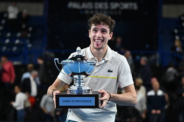 Open 13 Provence - Marseille Ugo Humbert (FRA) wins the final round match at the Open 13 Provence in Marseille, on February, 11, 2024. Photo by Corinne Dubreuil ABACAPRESS.COM Marseille France  Copyright: xDubreuilxCorinne ABACAx