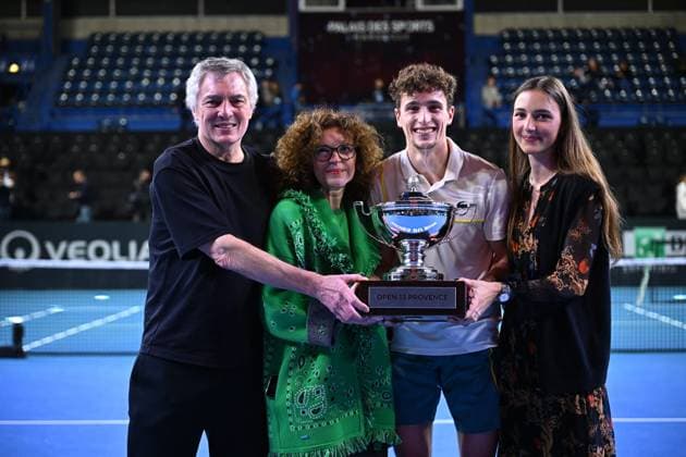 Open 13 Provence - Marseille Ugo Humbert (FRA) wins the final round match at the Open 13 Provence in Marseille, on February, 11, 2024. Photo by Corinne Dubreuil ABACAPRESS.COM Marseille France  Copyright: xDubreuilxCorinne ABACAx