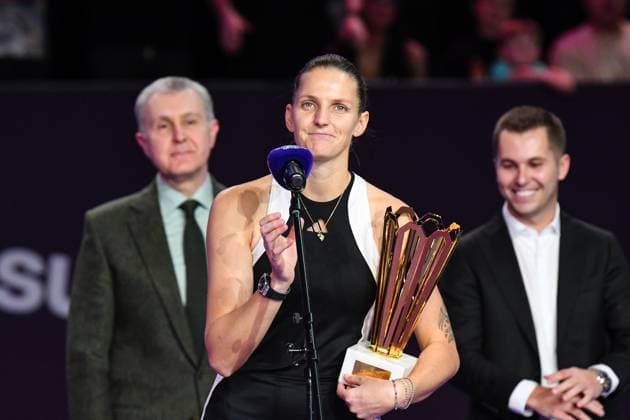 Transylvania Open 2024 Karolina Pliskova of the Czech Republic is delivering a speech after her match against Ana Bogdan of Romania in the singles final of the Transylvania Open, a WTA250 Tournament, at BT Arena in Cluj-Napoca, Romania, on February 11, 2024. Cluj-Napoca Romania  Copyright: xFlaviuxBuboix originalFilename:buboi-notitle240211_npRwz.jpg