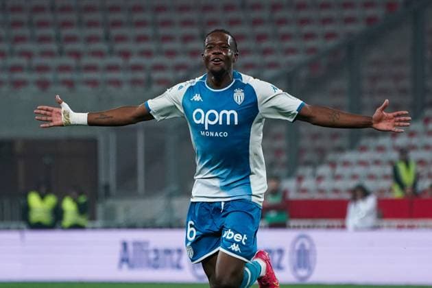 Joie - Denis Zakaria (AS Monaco) FOOTBALL : OGC Nice vs AS Monaco - Ligue 1 Uber Eats - Nice - 11 02 2024 NorbertScanella Panoramic 