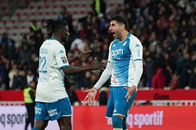 Guillermo Maripan (AS monaco) - Mohammed Salisu (AS Monaco) FOOTBALL : OGC Nice vs AS Monaco - Ligue 1 Uber Eats - Nice - 11 02 2024 NorbertScanella Panoramic 
