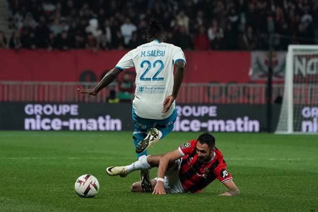 GaÃ«tan Laborde (OGC Nice) - Mohammed Salisu (AS Monaco) FOOTBALL : OGC Nice vs AS Monaco - Ligue 1 Uber Eats - Nice - 11 02 2024 NorbertScanella Panoramic 