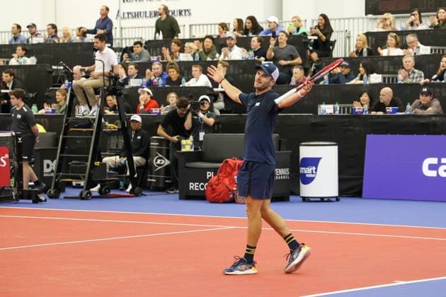 DALLAS, TX - FEBRUARY 11: Tommy Paul (USA) celebrates after winning the Dallas Open on February 11, 2024 at Styslinger Altec Tennis Complex in Dallas, TX. (Photo by George Walker Icon Sportswire) TENNIS: FEB 11 Dallas Open EDITORIAL USE ONLY Icon24021116