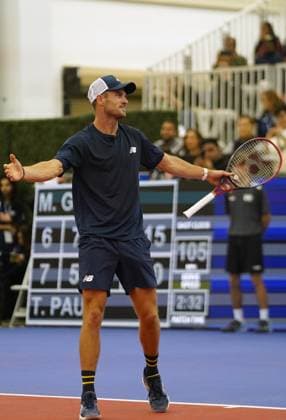 February 11, 2024, Dallas, Texas, United States: February 11, 2024, Dallas, Texas, United States: Tommy Paul (USA) reacts in men s championship match during the Dallas Open at the Styslinger ALTEC Tennis Center on the campus of Southern Methodist University. on February 11, 2024 in Dallas, Texas, United States. Dallas United States - ZUMAe321 20240211_zsa_e321_002 Copyright: xJavierxVicenciox xEyepixxGroupx