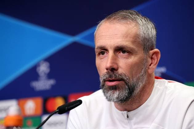 Sport Bilder des Tages RB Leipzig Pressekonferenz Champions League Leipzig, 12.02.2024, RB Akademie, Champions League, Achtelfinale , RB Leipzig - Pressekonferenz am Vortag von RBLeipzig v. Real Madrid , Im Bild: Trainer Marco Rose (RB Leipzig) ,