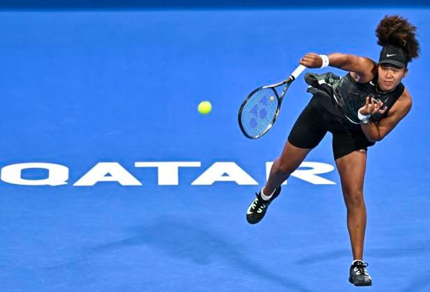 Qatar TotalEnergies Open - Day 2 Naomi Osaka of Japan is playing in her first-round match against Caroline Garcia of France at the WTA, Tennis Damen 1000-Qatar TotalEnergies Open tennis tournament at the Khalifa International Tennis Complex in Doha, Qatar, on February 12, 2024. DOHA Qatar  Copyright: xNoushadxThekkayilx originalFilename:varittyakkal-qatartot240212_npRlG.jpg