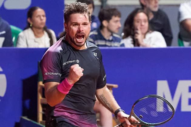 Sport Themen der Woche KW07 Sport Bilder des Tages Stan Wawrinka of Switzerland celebrates his first round win over Pedro Cachin of Argentina at the IEB+ Argentina Open 2024 at Buenos Aires Lawn Tennis Club on February 12, 2024 in Buenos Aires, Argentina. (Photo by Camilla Stolen Imago) Buenos Aires Argentina Copyright: xCamillaxStolenx L1670872 1
