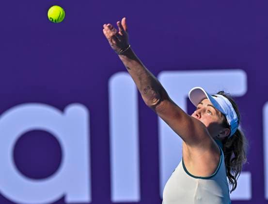 Qatar TotalEnergies Open - Day 3 Anastasia Pavlyuchenkova is playing in her second-round match against Marta Kostyuk of Ukraine at the WTA, Tennis Damen 1000-Qatar TotalEnergies Open tennis tournament at the Khalifa International Tennis Complex in Doha, Qatar, on February 13, 2024. DOHA Qatar  Copyright: xNoushadxThekkayilx originalFilename:varittyakkal-qatartot240213_npArl.jpg
