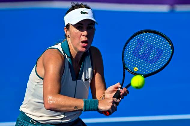 Qatar TotalEnergies Open - Day 3 Anastasia Pavlyuchenkova is playing in her second-round match against Marta Kostyuk of Ukraine at the WTA, Tennis Damen 1000-Qatar TotalEnergies Open tennis tournament at the Khalifa International Tennis Complex in Doha, Qatar, on February 13, 2024. DOHA Qatar  Copyright: xNoushadxThekkayilx originalFilename:varittyakkal-qatartot240213_nphad.jpg