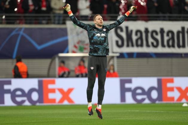 13.02.2024, xtgx, Fussball UEFA Champions League 1 8 Finale, RB Leipzig - Real Madrid emspor, v.l. Peter Gulasci (Leipzig, 1) (DFL DFB REGULATIONS PROHIBIT ANY USE OF PHOTOGRAPHS as IMAGE SEQUENCES and or QUASI-VIDEO) Leipzig