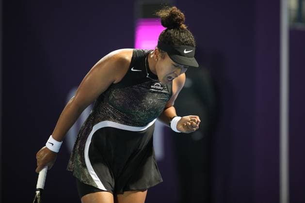 DOHA, QATAR - FEBRUARY 13: Naomi Osaka of Japan plays against Petra Martic in their second round match during the Qatar TotalEnergies Open, part of the Hologic WTA, Tennis Damen Tour at Khalifa International Tennis and Squash Complex on February 13, 2024 in Doha, Qatar  Copyright: xx