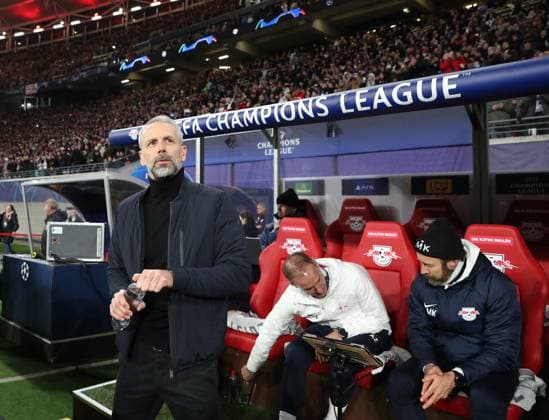 13.02.2024, xtgx, Fussball UEFA Champions League 1 8 Finale, RB Leipzig - Real Madrid emspor, v.l. Trainer Marco Rose (RB Leipzig) (DFL DFB REGULATIONS PROHIBIT ANY USE OF PHOTOGRAPHS as IMAGE SEQUENCES and or QUASI-VIDEO) Leipzig
