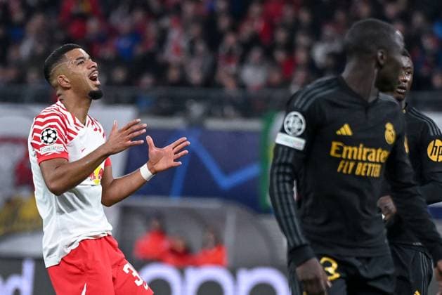 13.02.2024, Fussball, UCL, UEFA Champions League, Achtelfinale, Saison 2023 2024, RB Leipzig - Real Madrid, Benjamin Henrichs (RB Leipzig) xRHR-FOTO TKx Copyright: TeresaxKroeger RHR-FOTOx RHR-FOTO TK
