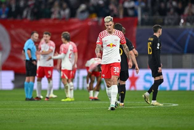 13.02.2024, Fussball, UCL, UEFA Champions League, Achtelfinale, Saison 2023 2024, RB Leipzig - Real Madrid, Benjamin Sesko (RB Leipzig) xRHR-FOTO TKx Copyright: TeresaxKroeger RHR-FOTOx RHR-FOTO TK