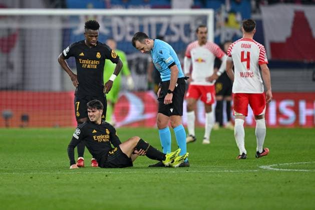 13.02.2024, Fussball, UCL, UEFA Champions League, Achtelfinale, Saison 2023 2024, RB Leipzig - Real Madrid, Brahim Diaz (Real Madrid) xRHR-FOTO TKx Copyright: TeresaxKroeger RHR-FOTOx RHR-FOTO TK