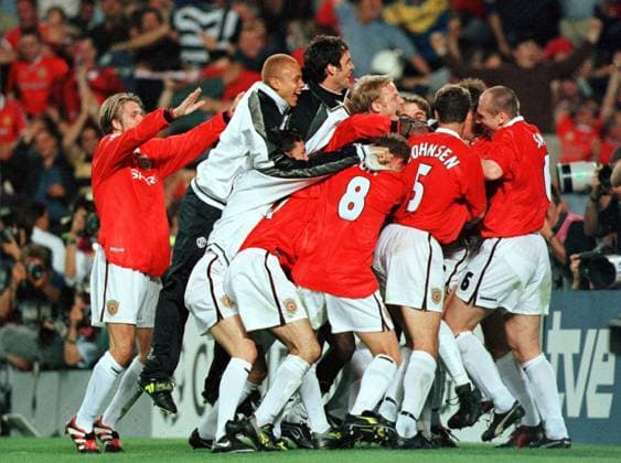Onderwerp Subject: Champions League final Manchester United, ManU - Bayern Munchen 2-1 Seizoen Season:1998 1999 FOTO PHOTO: Manchester United celebrates Ole Gunnar SOLSKJ®R his winning goal. Trefwoorden Keywords : Champions League L 02 ±1102428036219 BARCELONA ESP Content not available for redistribution in The Netherlands directly or indirectly through any third parties. Copyright: xBSRxAgencyx 992221642.jpg EDITORIAL USE ONLY