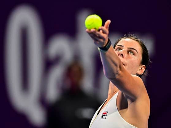 Qatar TotalEnergies Open - Day 4 Emma Navarro of the US is playing in her third-round match against Elena Rybakina of Kazakhstan at the WTA, Tennis Damen 1000-Qatar TotalEnergies Open tennis tournament at the Khalifa International Tennis Complex in Doha, Qatar, on February 14, 2024. DOHA Qatar  Copyright: xNoushadxThekkayilx originalFilename:varittyakkal-qatartot240214_npG6g.jpg