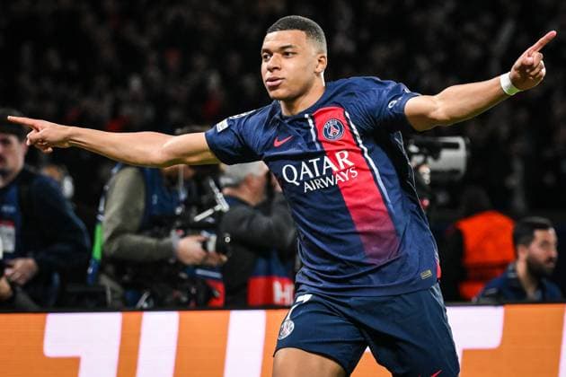 Bilder des Jahres 2024, Sport 02 Feburar Sport Themen der Woche KW07 Sport Bilder des Tages February 14, 2024, Paris, France, France: Kylian MBAPPE of PSG celebrates his goal during the UEFA Champions League match between Paris Saint-Germain and Real Sociedad at Parc des Princes Stadium on February 14, 2024 in Paris, France. Paris France - ZUMAm308 20240214_zsp_m308_006 Copyright: xMatthieuxMirvillex