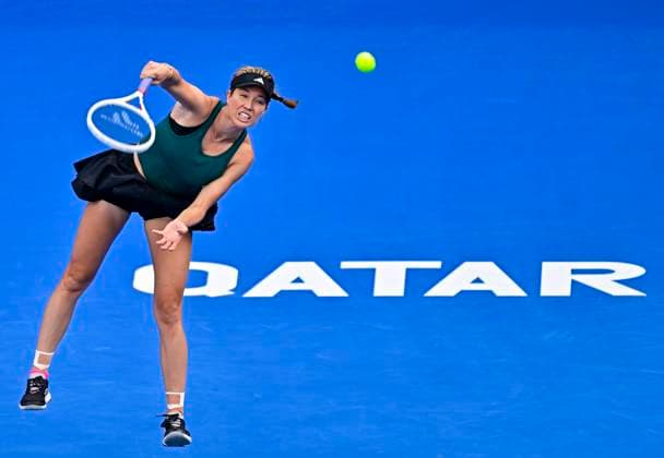 Qatar TotalEnergies Open - Day 5 Danielle Collins is in action during her quarter-final match against Anastasia Pavlyuchenkova at the WTA, Tennis Damen 1000-Qatar TotalEnergies Open tennis tournament at the Khalifa International Tennis Complex in Doha, Qatar, on February 15, 2024. DOHA Qatar  Copyright: xNoushadxThekkayilx originalFilename:varittyakkal-qatartot240215_npG8g.jpg