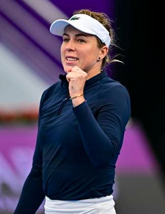 Qatar TotalEnergies Open - Day 5 Anastasia Pavlyuchenkova is reacting during her first-round match against Danielle Collins of the US at the WTA, Tennis Damen 1000-Qatar TotalEnergies Open tennis tournament at the Khalifa International Tennis Complex in Doha, Qatar, on February 15, 2024. DOHA Qatar  Copyright: xNoushadxThekkayilx originalFilename:varittyakkal-qatartot240215_npiif.jpg