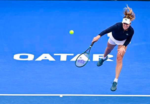 Sport Bilder des Tages Qatar TotalEnergies Open - Day 5 Anastasia Pavlyuchenkova is playing in her quarter-final match against Danielle Collins of the US at the WTA, Tennis Damen 1000-Qatar TotalEnergies Open tennis tournament at the Khalifa International Tennis Complex in Doha, Qatar, on February 15, 2024. DOHA Qatar  Copyright: xNoushadxThekkayilx originalFilename:varittyakkal-qatartot240215_npP3q.jpg