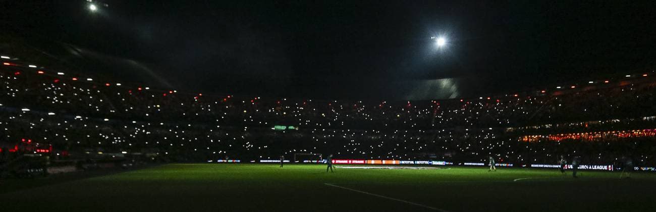 ROTTERDAM, 15-2-2024, Stadium de Kuip, 2023 2024, UEFA Europa League, intermediate round, Feyenoord - AS Roma, Stadium overview Feyenoord - Roma  x24269345x Copyright: