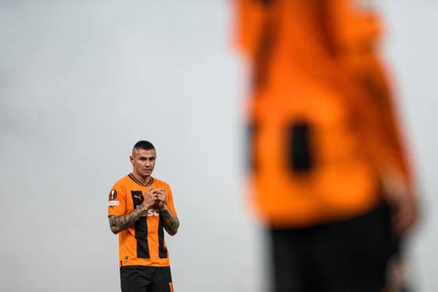 HAMBURG, GERMANY - 15 FEBRUARY, 2024: Oleksandr Zubkov, The match of UEFA Europa League play-off round FC Shakhtar Donetsk v Olympique de Marseille at Volksparkstadion  Copyright: xVITALIIxKLIUIEVx