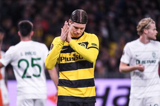 BERN, SWITZERLAND - FEBRUARY 15: Cedric Itten of BSC Young Boys during the UEFA Europa League 2023 24 round of 16 first leg match between BSC Young Boys and Sporting CP at Stadion Wankdorf on February 15, 2024 in Bern, Switzerland. Copyright: xJustPictures.ch ManuelxWinterbergerx jp-en-EuSpIm-MWI_1941-20240215