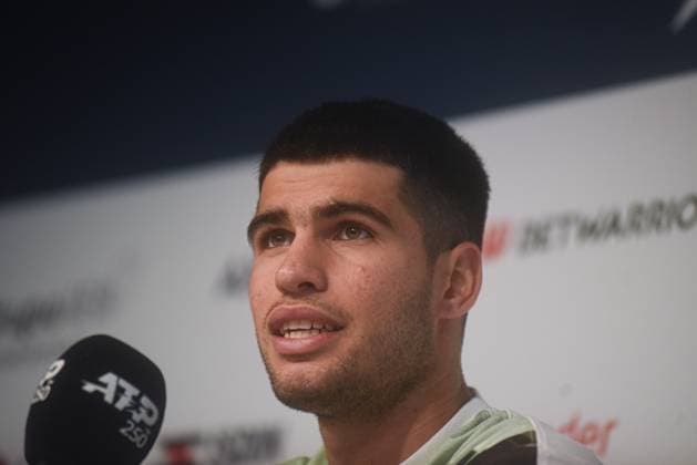Argentina Open ATP, Tennis Herren 250 - Day 3 Carlos Alcaraz is playing against Camilo Ugo Carabelli during a singles tennis match at the Argentina Open, at the Guillermo Vilas Stadium, in Buenos Aires, Argentina, on February 15, 2024. Buenos Aires Argentina  Copyright: xGabrielxSotelox originalFilename:sotelo-notitle240215_npXAy.jpg