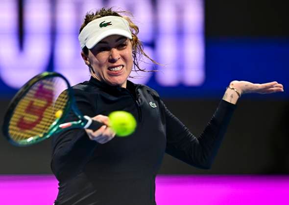 Qatar TotalEnergies Open - Day 6 Anastasia Pavlyuchenkova is playing against Elena Rybakina of Kazakhstan in her semifinal match at the WTA, Tennis Damen 1000-Qatar TotalEnergies Open tennis tournament at the Khalifa International Tennis Complex in Doha, Qatar, on February 16, 2024. DOHA Qatar  Copyright: xNoushadxThekkayilx originalFilename:varittyakkal-qatartot240216_npGQY.jpg