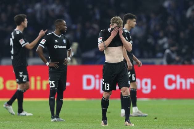 16.02.2024, xtgx, Fussball - 2.Bundesliga, Hertha BSC Berlin - 1.FC Magdeburg emspor, v.l. Connor Krempicki (Magdeburg, 13) enttaeuscht, schaut enttaeuscht, niedergeschlagen, disappointed (DFL DFB REGULATIONS PROHIBIT ANY USE OF PHOTOGRAPHS as IMAGE SEQUENCES and or QUASI-VIDEO) Berlin