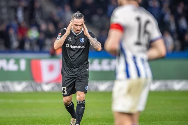 2. Fußball Bundesliga, Hertha BSC vs 1. FC Magdeburg. Berlin, 16.02.2024 Baris Atik (1. FC Magdeburg, 23) beschweren 2. Fußball Bundesliga, Hertha BSC vs 1. FC Magdeburg, Olympiastadion, Berlin, 16.02.2024 DFL REGULATIONS PROHIBIT ANY USE OF PHOTOGRAPHS AS IMAGE SEQUENCES AND OR QUASI-VIDEO.