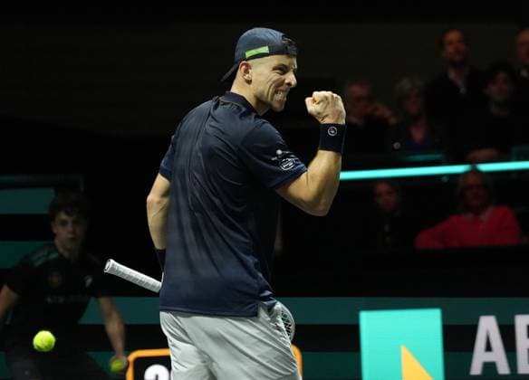 TENNIS - ABN AMRO OPEN 2024 Laurent Lairys MAXPPP - Rotterdam 16 02 2024 Tallon Griekspoor of NÃ erlandts during the ABN Amro Open 2024, ATP, Tennis Herren 500 tennis tournament on February 16, 2024 in Rotterdam, Netherlands - Photo Laurent Lairys MAXPPP Rotterdam Netherlands  Copyright: xMAXPPPxLaurentxLairysx 8979 LLR20240216940_009