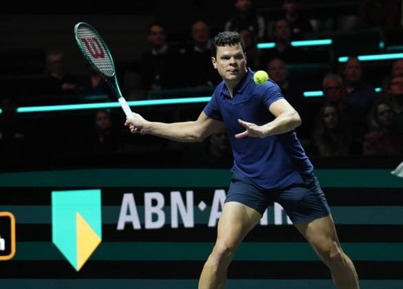 Milos Raonic of Canadaduring the ABN Amro Open 2024, ATP, Tennis Herren 500 tennis tournament on February 16, 2024 in Rotterdam, Netherlands - Photo Laurent Lairys PANORAMIC TENNIS : ABN Amro Open 2024 - Rotterdam - 16 02 2024 LaurentLairys Panoramic 