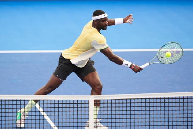February 16, 2024, Delray Beach, Florida, United States: February, 16 - Delray Beach, FL: Francis Tiafoe(USA) in action here, defeats Flavio Cobolli(ITA) during the second round match of the 2024 Delray Beach Open at the Delray Beach Tennis Center. Delray Beach United States - ZUMApa3_ 0414288369st Copyright: xAndrewxPatronx