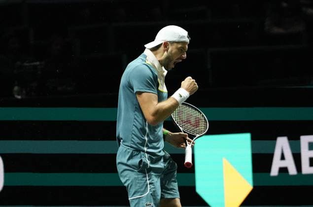 ABN Amro Open - Rotterdam Grigor Dimitrov of Bulgaria during the ABN Amro Open 2024, ATP, Tennis Herren 500 tennis tournament on February 16, 2024 in Rotterdam, Netherlands. Photo by Laurent Lairys ABACAPRESS.COM Rotterdam Netherlands  Copyright: xLairysxLaurent ABACAx