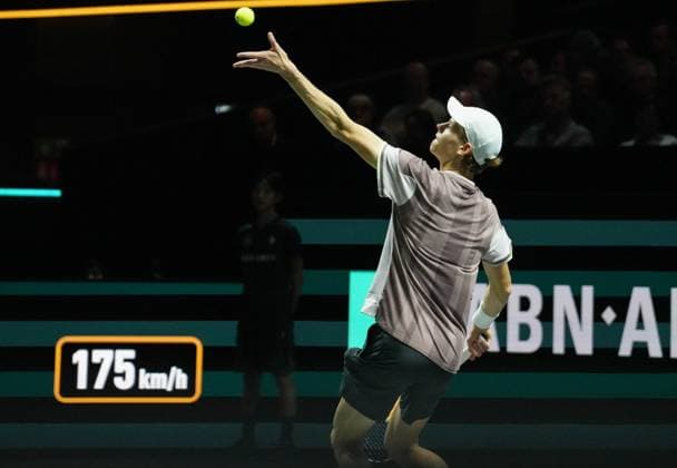 ABN Amro Open - Rotterdam Jannik Sinner of Italy during the ABN Amro Open 2024, ATP, Tennis Herren 500 tennis tournament on February 16, 2024 in Rotterdam, Netherlands. Photo by Laurent Lairys ABACAPRESS.COM Rotterdam Netherlands  Copyright: xLairysxLaurent ABACAx