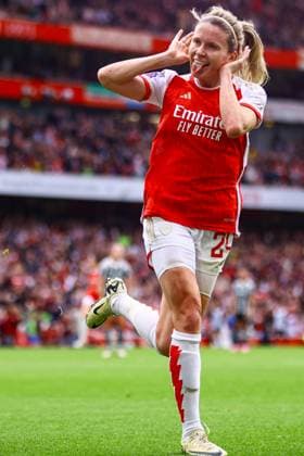 Sport Themen der Woche KW07 Sport Bilder des Tages Arsenal Women v Manchester United, ManU Women Barclays Women s Super League CloÃ Lacasse of Arsenal Women celebrates her teams second goal to make the score 2-0 during the Barclays Women s Super League match at the Emirates Stadium, London Copyright: xChrisxMyattx FIL-19690-0026 UK Newspapers OUT