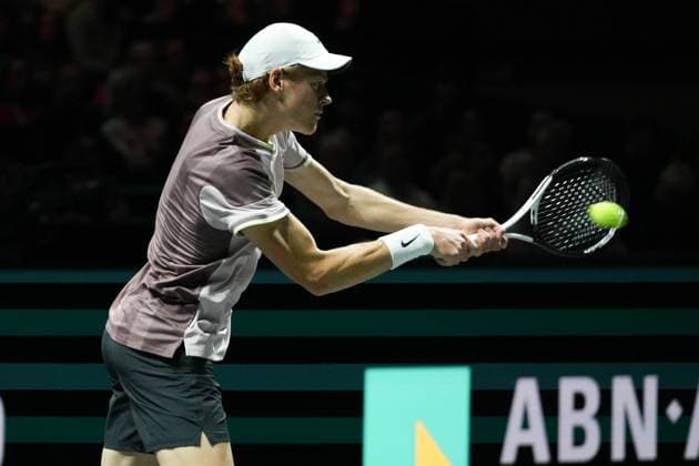Jannik Sinner of Italy 1 2 Finale during the ABN Amro Open 2024, ATP, Tennis Herren 500 tennis tournament on February 17, 2024 in Rotterdam, Netherlands - TENNIS : ABN Amro Open 2024 - Rotterdam - 17 02 2024 LaurentLairys Panoramic 