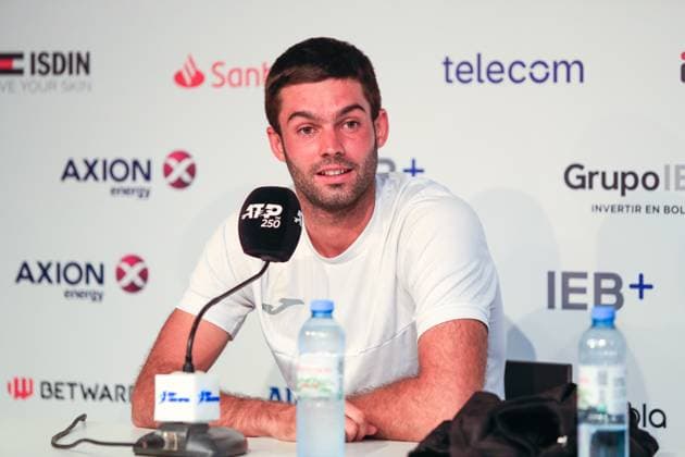 ATP, Tennis Herren 250 - IEB+ ARGENTINA OPEN Facundo Dias Acosta (ARG) durante la conferencia de prensa luego de haber ganado la semifinal del IEB+ Argentina Open 6-2 6-3 a Federico Coria (ARG) jugada en el Estadio Guillermo Vilas del Lawn Tenis Club de la Ciudad Autonoma de Buenos Aires, Argentina. February 17, 2024. Ciudad Autonoma de Buenos Aires Lawn Tenis Club Argentina Copyright: xSantiagoxGomezxRocax