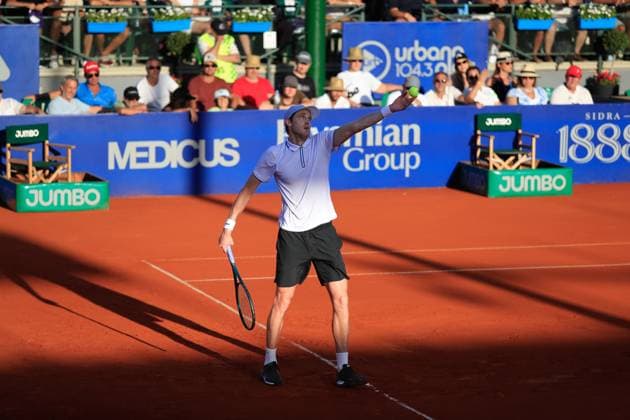 ATP, Tennis Herren 250 - IEB+ ARGENTINA OPEN Nicolas Jarry (CHI) sirve durante el partido de semifinal del IEB+ Argentina Open jugado entre Carlos Alcaraz (ESP) vs Nicolas Jarry (CHI) en el Estadio Guillermo Vilas del Lawn Tenis Club de la Ciudad Autonoma de Buenos Aires, Argentina. February 17, 2024. Ciudad Autonoma de Buenos Aires Lawn Tenis Club Argentina Copyright: xSantiagoxGomezxRocax