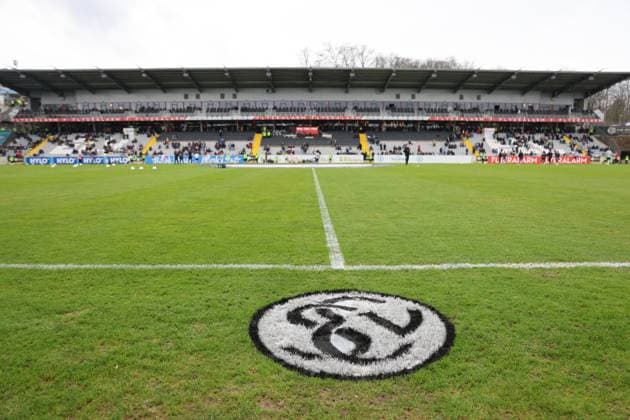 18.02.2024, Fussball, Herren, 2.Bundesliga , 22. Spieltag, Saison 2023 2024, SV 07 Elversberg - VfL Osnabrück, Die Ursapharm-Arena an der Kaiserlinde vor Anpfiff Elversberg Ursapharm-Arena an der Kaiserlinde Saarland Deutschland (DE)