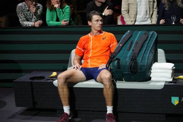 Alex De Minaur of Australia Finale during the ABN Amro Open 2024, ATP, Tennis Herren 500 tennis tournament on February 16, 2024 in Rotterdam, Netherlands - TENNIS : ABN Amro Open 2024 - Rotterdam - 18 02 2024 LaurentLairys Panoramic 