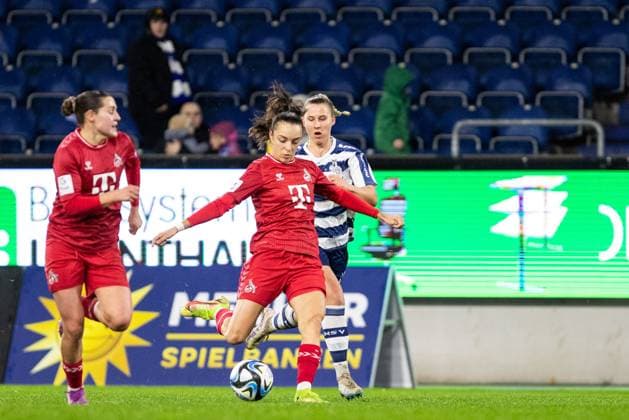 Google Pixel Frauen-Bundesliga 14. Spieltag: MSV Duisburg - 1. FC Köln; 18.02.2024 Natalia Padilla-Bidas (1. FC Köln, 22) mit dem Schuss Google Pixel Frauen-Bundesliga 14. Spieltag: MSV Duisburg - 1. FC Köln; Schauinsland-Reisen-Arena; Duisburg; 18.02.2024 DFB DFL REGULATIONS PROHIBIT ANY USE OF PHOTOGRAPHS AS IMAGE SEQUENCES AND OR QUASI-VIDEO Copyright: xBEAUTIFULxSPORTS Buriakovx
