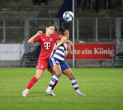 18.02.2024, xgrfx, Fussball 1.Bundesliga Damen, MSV Duisburg Damen - 1.FC Köln Damen emspor, v.l. Vanessa Fürst (MSV Duisburg) (DFL DFB REGULATIONS PROHIBIT ANY USE OF PHOTOGRAPHS as IMAGE SEQUENCES and or QUASI-VIDEO) Duisburg