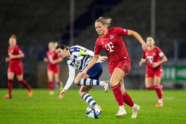 Google Pixel Frauen-Bundesliga 14. Spieltag: MSV Duisburg - 1. FC Köln; 18.02.2024 Marleen Schimmer (1. FC Köln, 23) im Zweikampf mit Hess Alexandra Loy (MSV Duisburg, 20) Google Pixel Frauen-Bundesliga 14. Spieltag: MSV Duisburg - 1. FC Köln; Schauinsland-Reisen-Arena; Duisburg; 18.02.2024 DFB DFL REGULATIONS PROHIBIT ANY USE OF PHOTOGRAPHS AS IMAGE SEQUENCES AND OR QUASI-VIDEO Copyright: xBEAUTIFULxSPORTS Buriakovx