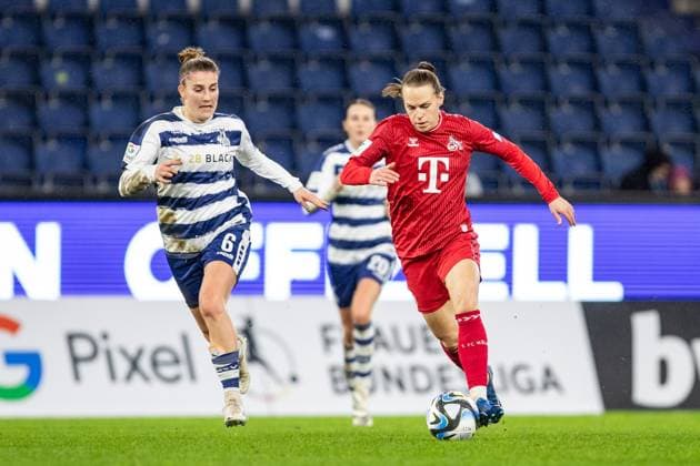 Google Pixel Frauen-Bundesliga 14. Spieltag: MSV Duisburg - 1. FC Köln; 18.02.2024 Dora Zeller (1. FC Köln, 19) Google Pixel Frauen-Bundesliga 14. Spieltag: MSV Duisburg - 1. FC Köln; Schauinsland-Reisen-Arena; Duisburg; 18.02.2024 DFB DFL REGULATIONS PROHIBIT ANY USE OF PHOTOGRAPHS AS IMAGE SEQUENCES AND OR QUASI-VIDEO Copyright: xBEAUTIFULxSPORTS Buriakovx