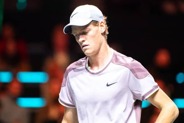 2024-02-18 ABN AMRO Open 2024 - Day 7 ROTTERDAM, NETHERLANDS - FEBRUARY 18: Jannik Sinner of Italy looks on during Day 7 of the ABN AMRO Open 2024 at Ahoy on February 18, 2024 in Rotterdam, Netherlands. (Photo by Joris Verwijst BSR Agency) Rotterdam Netherlands Content not available for redistribution in The Netherlands directly or indirectly through any third parties. Copyright: xBSRxAgencyx